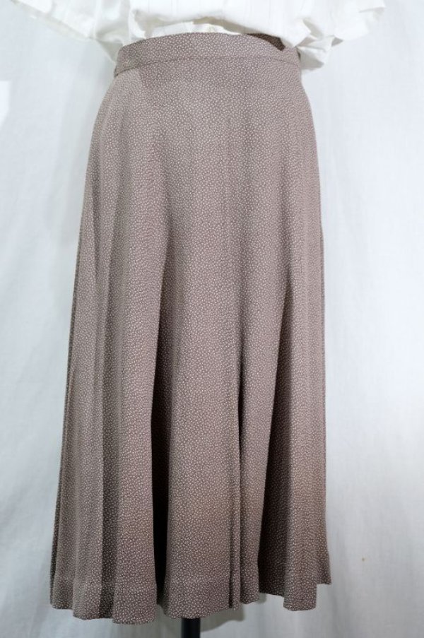 画像5: レトロ幾何学柄 パープル系 スカート フレア/w68cm[11592]