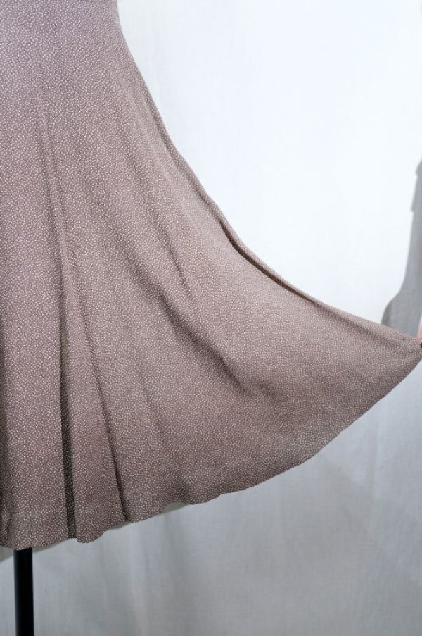 画像6: レトロ幾何学柄 パープル系 スカート フレア/w68cm[11592]