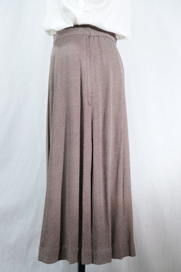 画像8: レトロ幾何学柄 パープル系 スカート フレア/w68cm[11592]