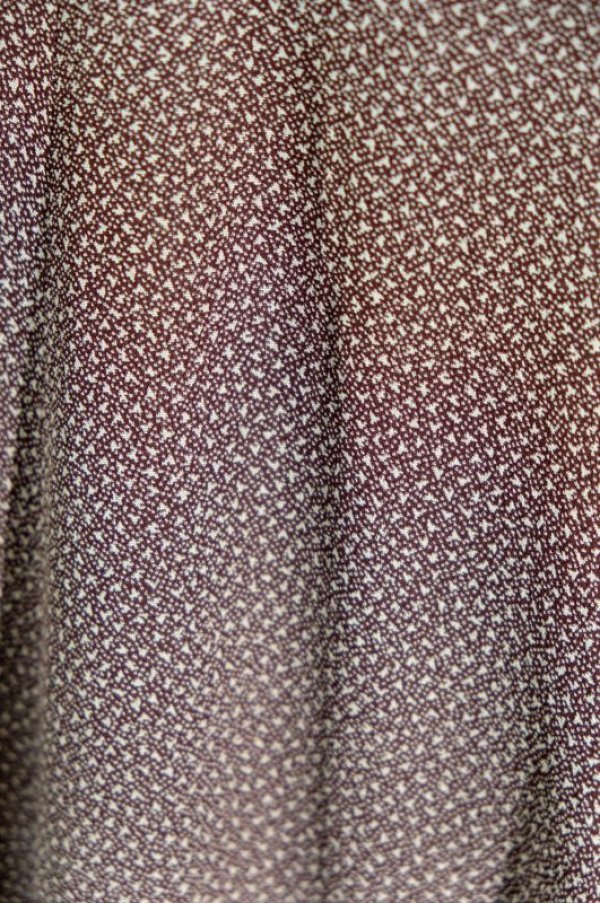 画像9: レトロ幾何学柄 パープル系 スカート フレア/w68cm[11592]