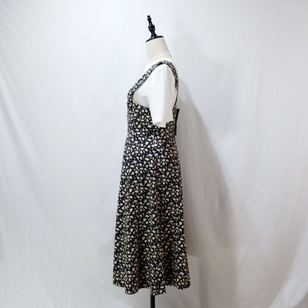 画像7: リーフ柄 ネイビー系 ジャンパースカート[11695]