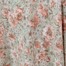 他の写真1: 花柄 グリーン×ピンク系 スカート フレア w70cm[11747]