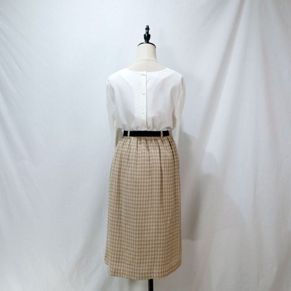 画像11: 刺繍 白 ブラウス 長袖 ノーカラー [11767]