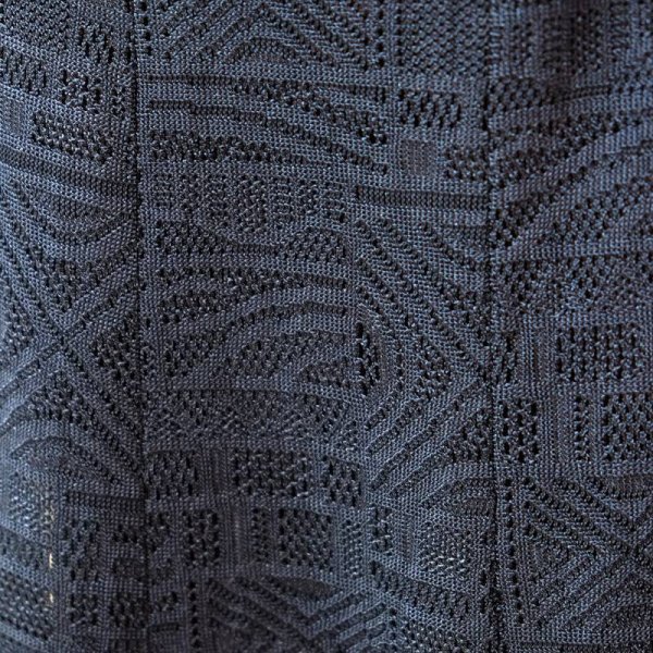 画像8: レース地 ネイビー スカート フレア w/65cm [11808]