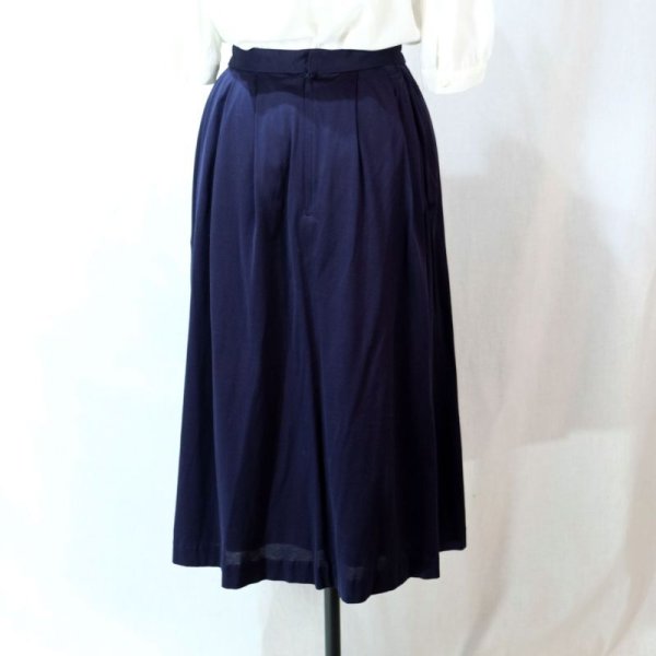 画像8: 無地  なす紺 スカート フレア  /w61cm[11843]