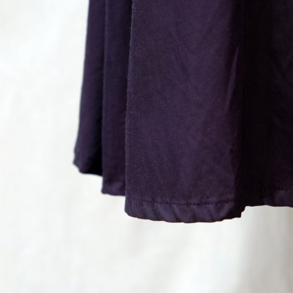 画像11: 無地  なす紺 スカート フレア  /w61cm[11843]