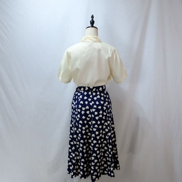 画像6: 生成 ブラウス 半袖 スカラップカラー ピンタック [11899]