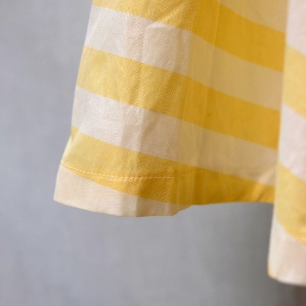 画像9: 斜めストライプ柄  イエロー×白 スカート フレア  /w62cm  [11986]