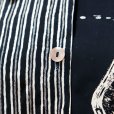 画像6: カンガルーの絵模様 ネイビー系 半袖 セットアップ レギュラーカラー シェルボタン /w64cm [12059]