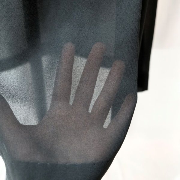 画像9: 無地 黒 長袖 レトロワンピース ノーカラー[12052]