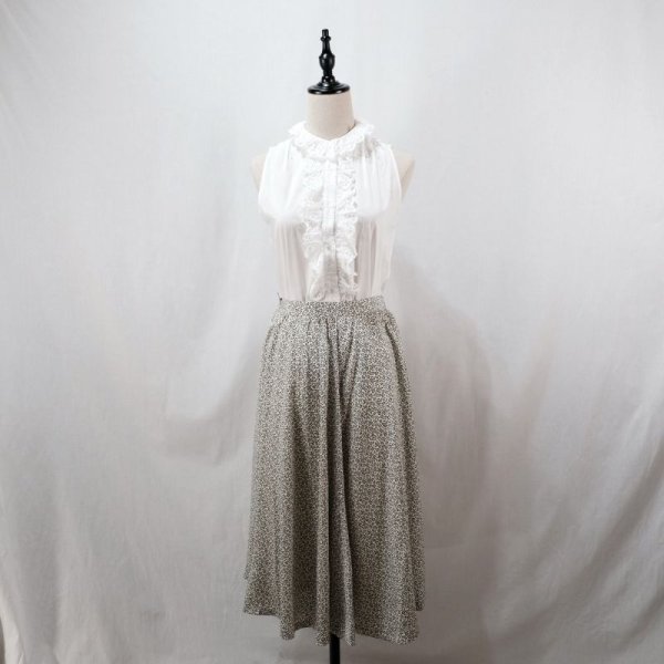 画像4: 無地 白 ブラウス アメリカンスリーブ レースフリルカラー レース [12084]