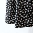 画像8: 花柄 黒×白 スカート フレア /w69cm [12099]