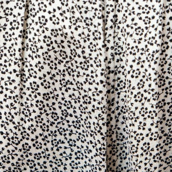 画像8: 花柄 黒×白 スカート フレア  /w69cm [12097]