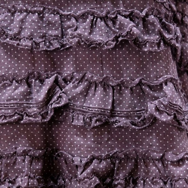 画像14: ?PINK HOUSE”ドット柄 パープル  ノースリーブ ノーカラー フリル [12126]