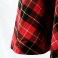 画像5: タータンチェック柄 赤×黒×黄色 スカート フレア/w60cm [12357]