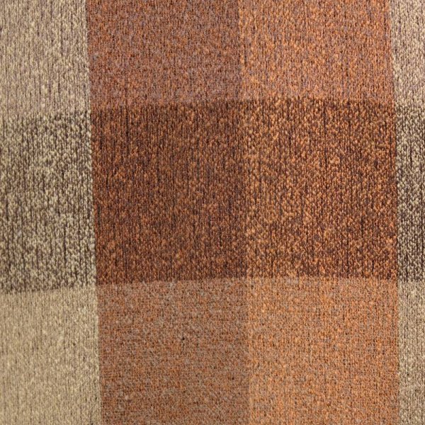 画像15: チェック柄 ブラウン 長袖 レトロワンピース  スタンドカラー[14477]