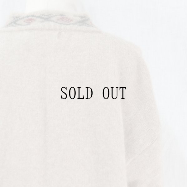 画像10: 無地 ベージュ系 ニット カーディガン 長袖 クルーネック [16577]