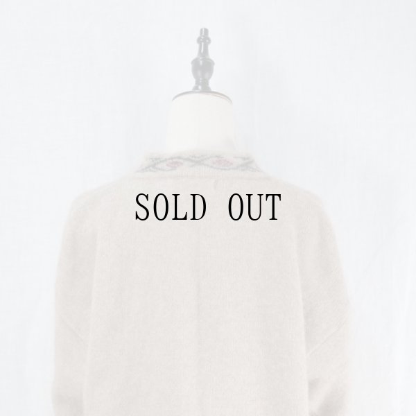 画像11: 無地 ベージュ系 ニット カーディガン 長袖 クルーネック [16577]