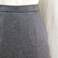 無地 グレー スカート フレア w/68cm [16687]