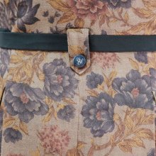 他の写真1: 花柄 グレー系 スカート ポリエステル/ウール混 フレア w/66cm [16683]