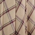 画像9: チェック柄 ブラウン系 ウール スカート フレア w/60cm [16603]