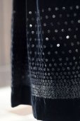 画像9: 無地　スパンコール ブラック スカート フレア w/60cm []