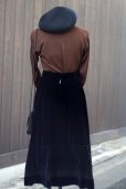 画像7: 無地　スパンコール ブラック スカート フレア w/60cm []