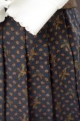 画像8: ”BURBERRYS” 鳥モチーフ ペイズリー チャコールグレー系 スカート プリーツ w/64cm [16752]