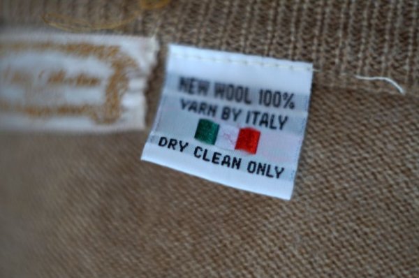 画像11: 無地 ベージュ ニット カーディガン 長袖 ノーカラー [16811]