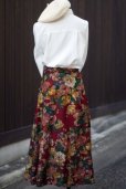 画像4: 花柄 赤系  スカート フレアスカート w/62cm [16867]