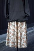 画像4: 花柄 ブラウン系 スカート フレア w/62cm [16880] (4)