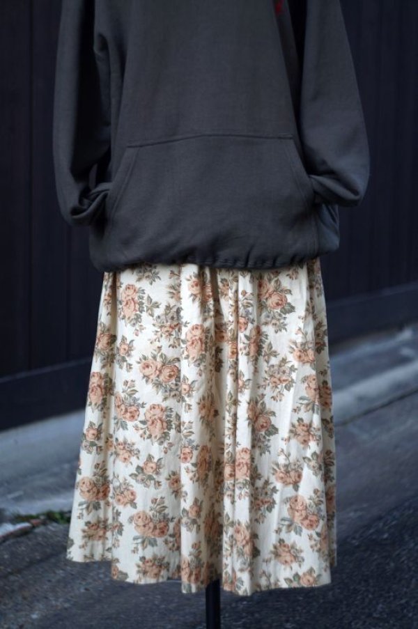 画像4: 花柄 ブラウン系 スカート フレア w/62cm [16880]