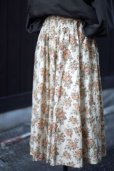 画像3: 花柄 ブラウン系 スカート フレア w/62cm [16880] (3)
