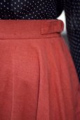 画像2: 無地 オレンジ系 スカート フレア ポケット w/62cm [17031] (2)