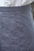 画像7: チェック柄 ブラック×ホワイト スカート フレア w/71cm [17203]