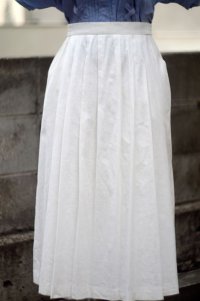 無地 白 スカート フレア w/65cm [17213]