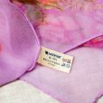 画像6: 花柄 ピンク系 シルク スカーフ73cm×73cm[17224]