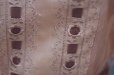 画像10: 無地 オレンジ 半袖 レトロワンピース ノーカラー 刺繍 お花モチーフ [17257]