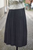 画像5: ドット柄 黒×白 スカート フレア w/69cm [17283]