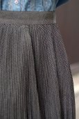 画像2: ドット柄 黒×白 スカート フレア w/69cm [17283] (2)