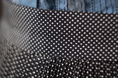 他の写真1: ドット柄 黒×白 スカート フレア w/69cm [17283]