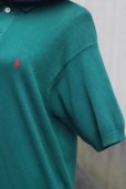 画像6: "Ralph Lauren" グリーン ニット 半袖 ポロシャツ ワンポイント刺繍[17436]