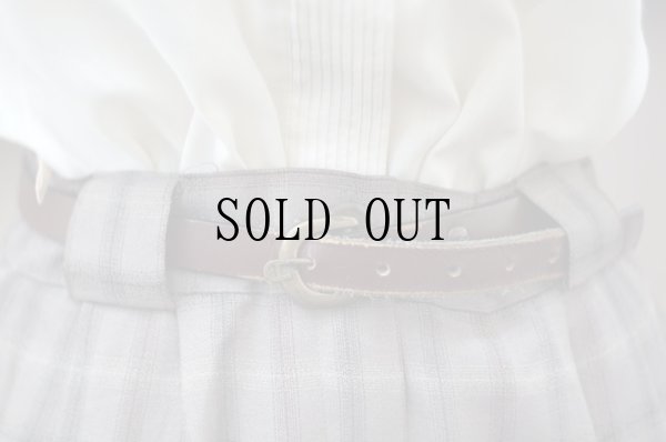 画像6: ”SPIGA” チェック柄 ブラウン系 パンツ ツータック テーパード w68cm [17458]