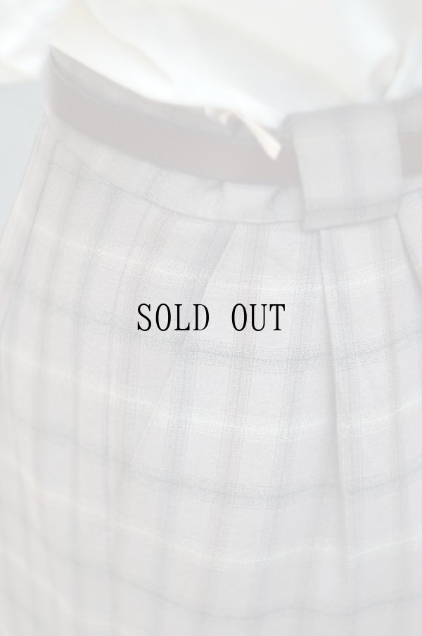 画像3: ”SPIGA” チェック柄 ブラウン系 パンツ ツータック テーパード w68cm [17458]