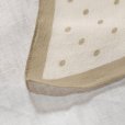 画像3: ドット柄 白×グリーン系 シルク スカーフ 85cm×85cm [17499]