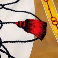 画像6: 装飾模様 イエロー系 シルク スカーフ 86cm×86cm [17525]