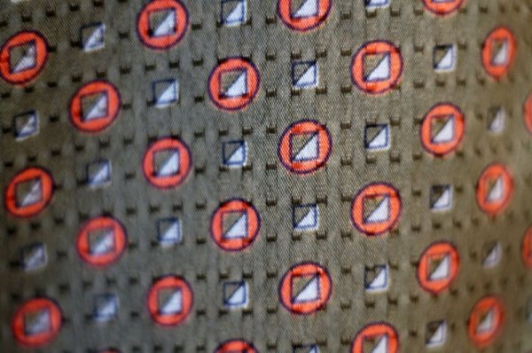 画像6: レトロ幾何学模様 カーキ 長袖 ブラウス レギュラーカラー [17823]