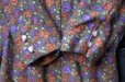 画像11: 花柄 緑×紫×オレンジ 長袖 ウール レトロワンピース スタンドネック [17840]