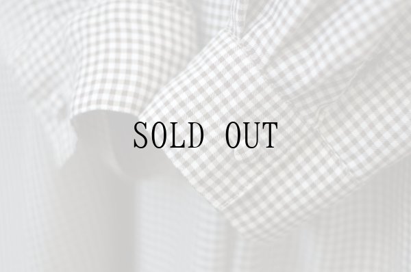 画像6: ギンガムチェック柄 白×ブラウン セットアップ 長袖 ラウンドカラー 刺繍 お花モチーフ [17911]