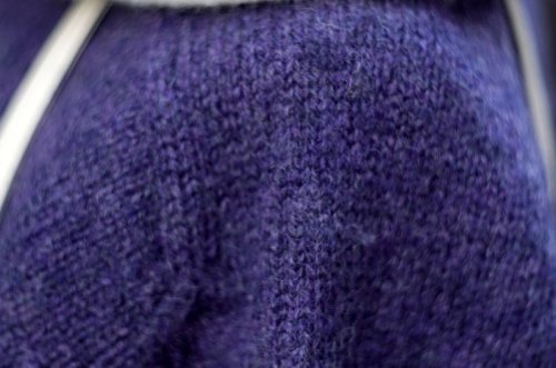 他の写真2: 無地 茶色 長袖 ウール リブニット タートルネック セーター [17910]